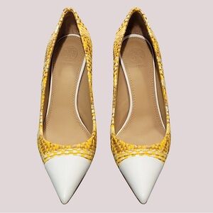 Tory Burch Penelope Woven Cap Toe Pumps